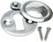 Chrome Covered Key Escutcheon - Round Front Main Door Keyhole - Plate Lock Cover