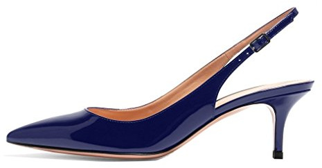 Soireelady Damen Pumps Mid Heels,Kitten Heel Schuhe,Slingback Pumps,Spitze Zehe Pumps