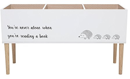 Bloomingville Salem Bücherregal aus Holz in der Farbe Weiß-Braun, Maße: 90cm x 30cm x 50cm, 50228436