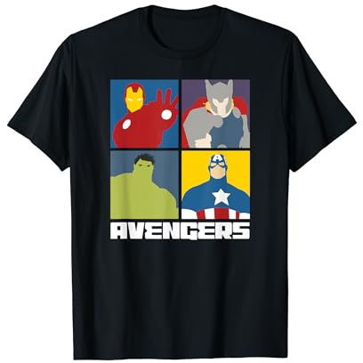 Marvel Avengers Assemble IronMan Hulk Thor Cap 4 Box T-Shirt