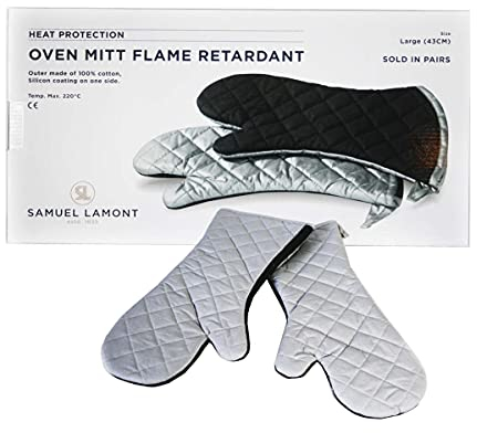 Samuel Lamont Thermal Oven Mitt Pair Medium, Black