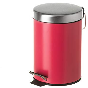 Lola Home Papelera Moderna de Metal para Cuarto de baño (3 litros, Coral)