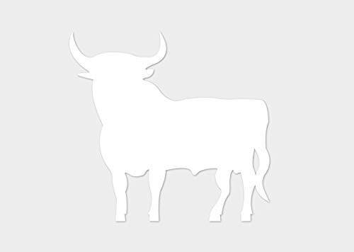 Aufkleber Stier Grafik Autoaufkleber Sticker Weiss Waschstrassenfest UV-Beständig Premium Edition