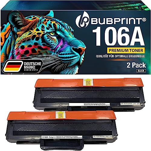 Bubprint W1106A 2 Tonerkartuschen kompatibel als Ersatz für HP 106A Toner für HP Laser MFP 135wg Toner 135a 135ag 135w Laser 107w 107a 107r 107 130 137fwg 137fnw 135r 138fnw 138fw 138p 138pn 138pnw