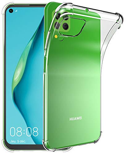 ebestStar - Cover per Huawei P40 Lite (2020), Custodia Silicone Trasparente, Protezione TPU Antiurto, Bordi Rinforzati, Trasparente