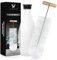Villkin Flaschenbürste (1x Stück) Kompatibel für SodaStream Glasflaschen, Babyflaschen und Gläser - Reinigungsbürste mit Wollkopf für eine kratzfreie Reinigung von Glas und Plastik