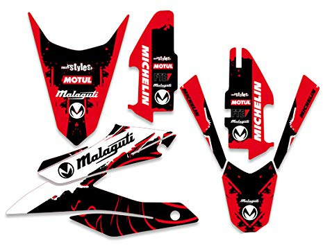 RED Dekor Malaguti XSM | XTM 125 2019 | Decals Aufkleber Graphics