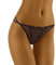 Wolbar Damen Sexy Tanga-Strings Spitze Miederslip Slips Mit Tiefer Hüftlinie WB119, Schwarz,L