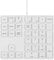 Qisan Numeric Keypad Wired Numpad 34 Teclas Teclado Portátil USB Externo Mini Slim Teclado Magicforce Blanco
