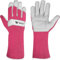 WFX Lange Gartenhandschuhe aus Leder für Damen, Herren, Damen, langlebig, Ziegenleder, Gartenhandschuhe, Unterarmschutz, dornensicher, Gärtnerarbeit, Rosenbeschneide, Geschenk (Rosa, L)
