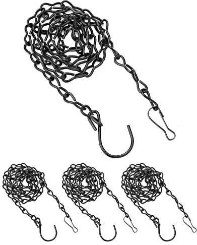 QWORK® 4 Stück 90cm Ketten Zum Aufhängen, Blumenampel Ketten, für Freien, indem Sie Vogelhäuschen, Pflanzenkörbe