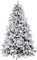 Albero di Natale Effetto Realistico Rami Fissi Apertura ad Ombrello Ignifugo Montaggio Facile (150 cm, Verde Innevato)
