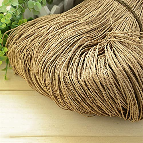500g Natural Raffia Yarn Crochet Summer Paper Straw Threads Handcrafts For DIY Knitting Hat Handbag Purse Basket Rattan Material 600 meter