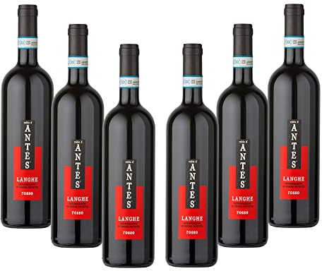 ANTES | Vino Rosso Langhe DOC, Annata 2020, Confezione da 6 Bottiglie da 750 ml