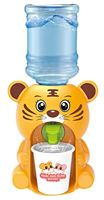 Uposao Mini Water Dispenser for Kids, Miniature Water Cooler Fountain Toy Animal Style Water Machine Mini Drinks Dispenser with Water Tank and Faucet for Home Gatherings School Juice Carafes