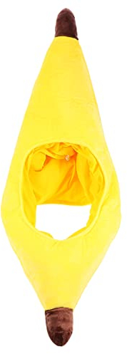 PACKOVE Bananen-kopfbedeckung Strumpffüller Ebt Neuheit Hut Gutama-plüschtier Kopfhut in Bananenform Lustige Party Hut Bananenhut Dummer Hut Plüschia Urlaub Foto Essenskappe Pp Baumwolle