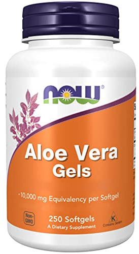 Now Foods, Aloe Vera Gels, Hautement Concentrés, 250 Capsules molles, Sans Gluten, Sans Soja