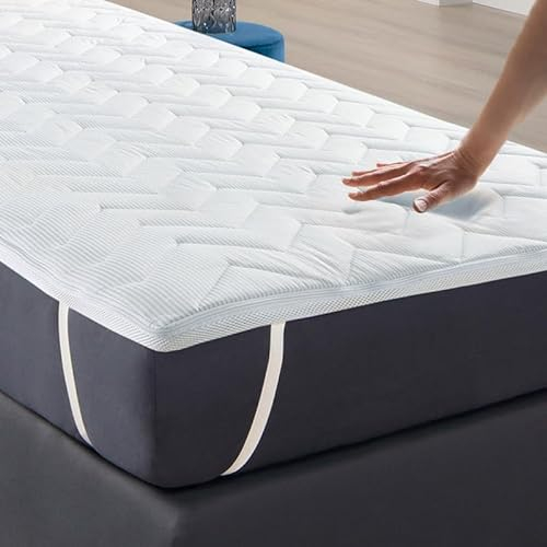 Bestlivings Matratzentopper TopCool (90x200x5cm) Memory Foam Effekt durch 3cm Viscoschaum Kern mit Sommer- und Winterseite - Öko Tex - hochwertig atmungsaktiv