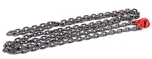 1-Strang 8mm 2T 5m Kettengehänge Anschlagkette 8mm Kettenschlinge Hebewerkzeug Forstkette Rückekette Anschlagkette Kettengehänge Krankette Schleppkette