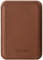 STILGUT Magnetischer Kartenhalter aus Leder Kompatibel mit MagSafe, Handy Kartenetui mit Magnet Kompatibel mit iPhone 16 15 14 13 12 Serie – Cognac