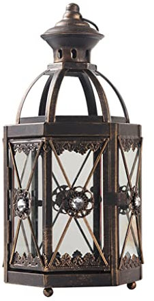 Kerzenhalter Dekorative Kerzenlaterne, Hängelaterne im Vintage-Stil, Metall-Kerzenständer for drinnen und draußen, Hochzeit, Party, Garten, Terrasse, Bauernhaus Deko Kerzenleuchter