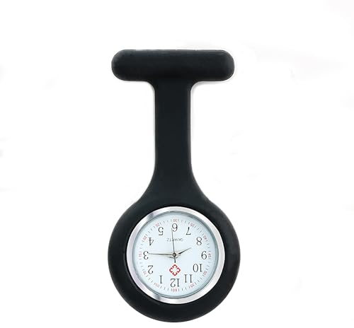 SHUBEIEUMI Reloj Enfermera, Luz Nocturna, Reloj De EnfermeríA Broche, Gel De SíLice con Broche/Clip, Regalo para Enfermera Médico