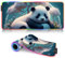 BUBELS Tapis de Souris de Jeu étendu LED RGB personnalisé, imperméable, antidérapant, avec 14 Modes d'éclairage, pour Ordinateur PC, Clavier RGB, Souris Majestic Panda Bear 15,7 x 35,4 Pouces