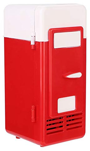 Generic Mini Portable USB Office Dual Use Refrigerator (Red)