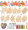 Goorder Mädchen Spielzeug 3 Jahre 239 Stück Basteln Kinder Holzanhänger für Kinder DIY Hasen aus Holz zum Bemalen Bastelidee Spiel Montessori ab 3 4 5 6 7 Jahre Mädchen