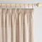Woaboy Leinen Gardinen mit Kräuselband Vorhänge Wohnzimmer Leinenoptik Halbtransparent Stores Gardine Schlafzimmer Modern Schlaufengardinen 2er Set 140x245cm (BxH) Hellbraun