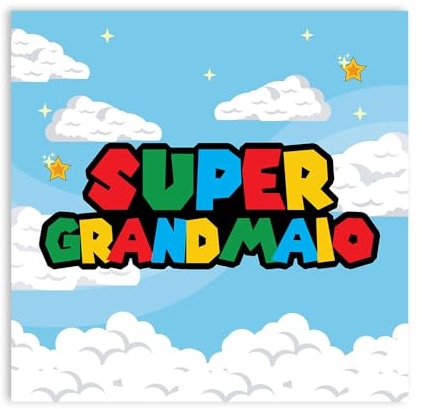 Papa Prints Super Oma Geburtstagskarten (145 x 150 mm) Happy Birthday Karte Lustig mit Umschlag Oma Geburtstagskarten Muttertagskarten Oma