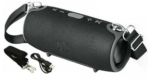 NTEK Portable Bluetooth Speaker Loud, Bluetooth Speaker Portable Wireless Bluetooth Speaker, Triple Passive Radiators-Deep Bass, Waterproof Bluetooth 5.3 Outdoor Speaker, Party Home (Black)