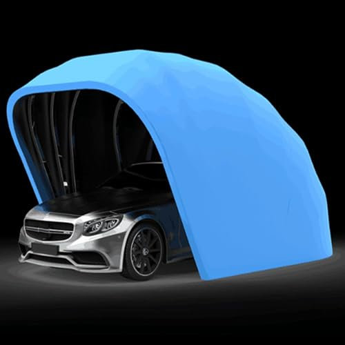 Tenda da garage per auto mobile completamente automatica con telecomando, posto auto coperto pieghevole in acciaio inossidabile per parcheggio auto (blue 5.9 * 2.7m)
