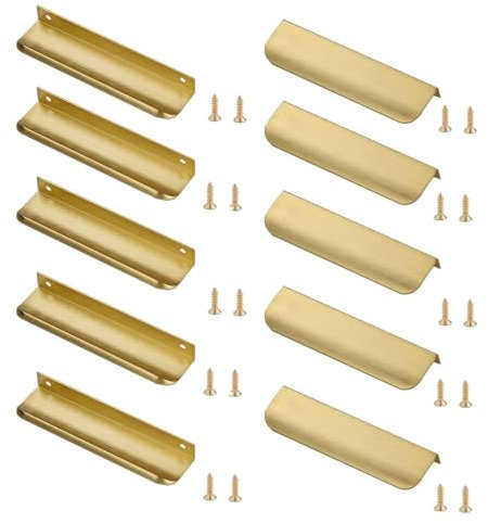 JNRFTY 10 Stück Küchengriffe Versteckte Schrankgriffe Möbelgriffe für Küchenschränke Griffe Möbel Türgriff Küche Schubladen Griffe Bohrlochabstand 96 mm