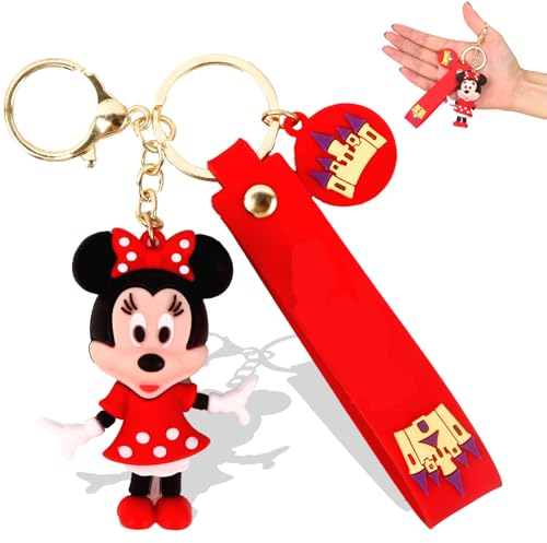 Heartsking Niedliche Schlüsselanhänger, Mini Maus Schlüsselanhänger Frauen Kawaii Schlüsselanhänger Anime Cartoon Schlüsselanhänger mit Pendant Geschenke für Junge, Mädchen