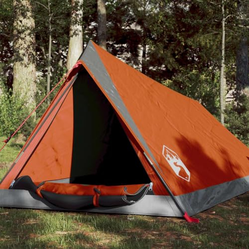 Annlera Campingzelt 2 Personen Grau und Orange Zelt Familie Strandzelt Outwell Zelt Camping Tent Adventuridge Zelt Reisezelt für Trekking Camping Outdoor 200x120x88 cm