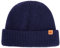 TOP-EX 50% Merinowolle Waffel Mütze Wintermuetze Herren Damen Fisherman Beanie Trawler Mütze Strickmuetze Warme Marine Blau M/L