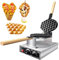 Machine à Gâteau aux Oeufs,Machine à Gaufre,1200W Électrique Burger Gaufrier,Gaufrier Electrique commercial, en acier inoxydable pour la maison/les cafés/les restaurants (Argenté)