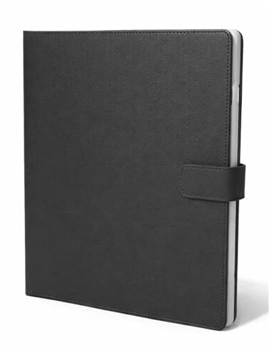 Notenmappe, Tragbar, PU-Leder, PVC-Mappe, A4, Notenmappe mit Seitenzahlen für Band, Orchester, Chor (BLACK)