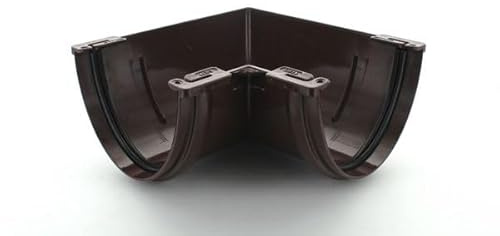 Marley Deepflow RAD10 Deep Style Gutter 90 Degree Corner Angle Brown