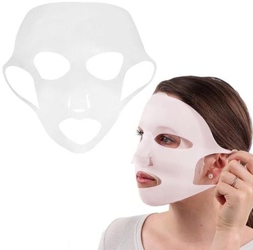 Silikon-Maskenhülle, Silikon-Gesichtsmaskenhalter,Wiederverwendbare Maskenhülle - Gesichtsmaskenabdeckung, verhindert Verdunstung, wiederverwendbares Beauty-Gesichtspflegegerät, Maskenhalter