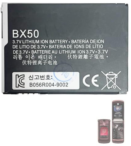 Aousavo BX50 Replacement Battery BX50 Compatible with Moto Razr V9, Razr2 V9, Zine ZN5 Mobile Phone