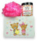 Strawberry Love Whipped Soap Jar & Shower Puff Gift Set | Valentine's Day, Birthday, Mother's Day | Womens Gift | Kaolin Clay Body Cleanser | Bath Products