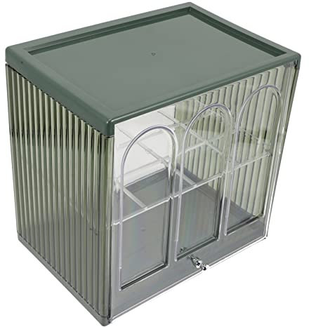 PHENOFICE Kasten Transparentes Tassen-organizer Tischdekoration Espresso-kaffeetassen Tassenregal Vitrinen Für Sammlerstücke Klare Tassen Tassendeckel-organizer Regalhalter Green Acryl