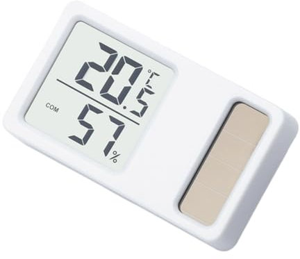 Bestvisse Termometri igrometro a energia solare da tavolo misuratore di umidità della temperatura con display LCD per la casa stanza del bambino ufficio