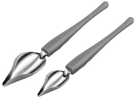 Dekorierlöffel-Set, dekoratives Löffel-Set aus Edelstahl, professionelle kulinarische Zeichenlöffel, Stiftlöffel, Dekoration für die Küche