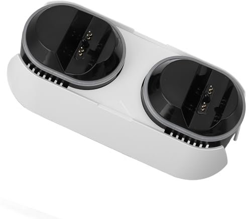 Chargeur de contrôleur, station de chargeur de jeu double station de charge professionnelle efficace charge rapide double support accessoires 5 V 3 A avec câble de type C
