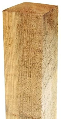 Primrose 6ft Square Wooden Fence Post for Garden Fence Panels (180cm x 7.5cm)