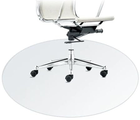 Bürostuhl Unterlage Bodenschutzmatte für Schreibtischstuhl Fußbodenschutz Bürostuhl Schutzmatte(Transparent,rund,Stärke: 1,0 mm)(Transparent,100 cm)