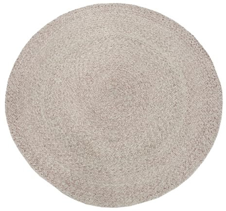 AXI Corfu Tapis d'extérieur, Rond, Beige/rosé, 120 x 120 cm/Épaisseur : 5 mm - Tapis Jardin extérieur/intérieur - Tapis Balcon fabriqué à partir de Bouteilles en Pet recyclées